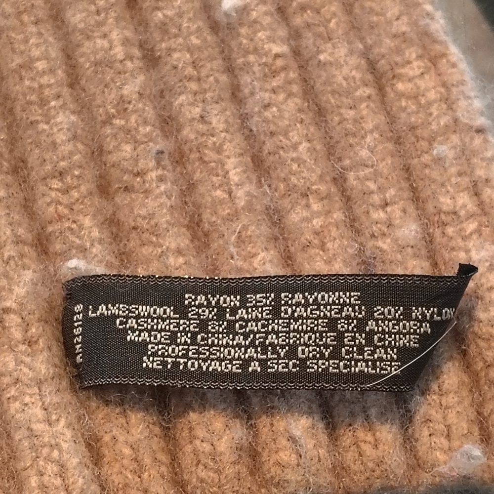 Coach Tan Ribbed Knit Scarf - Picture 3 of 5